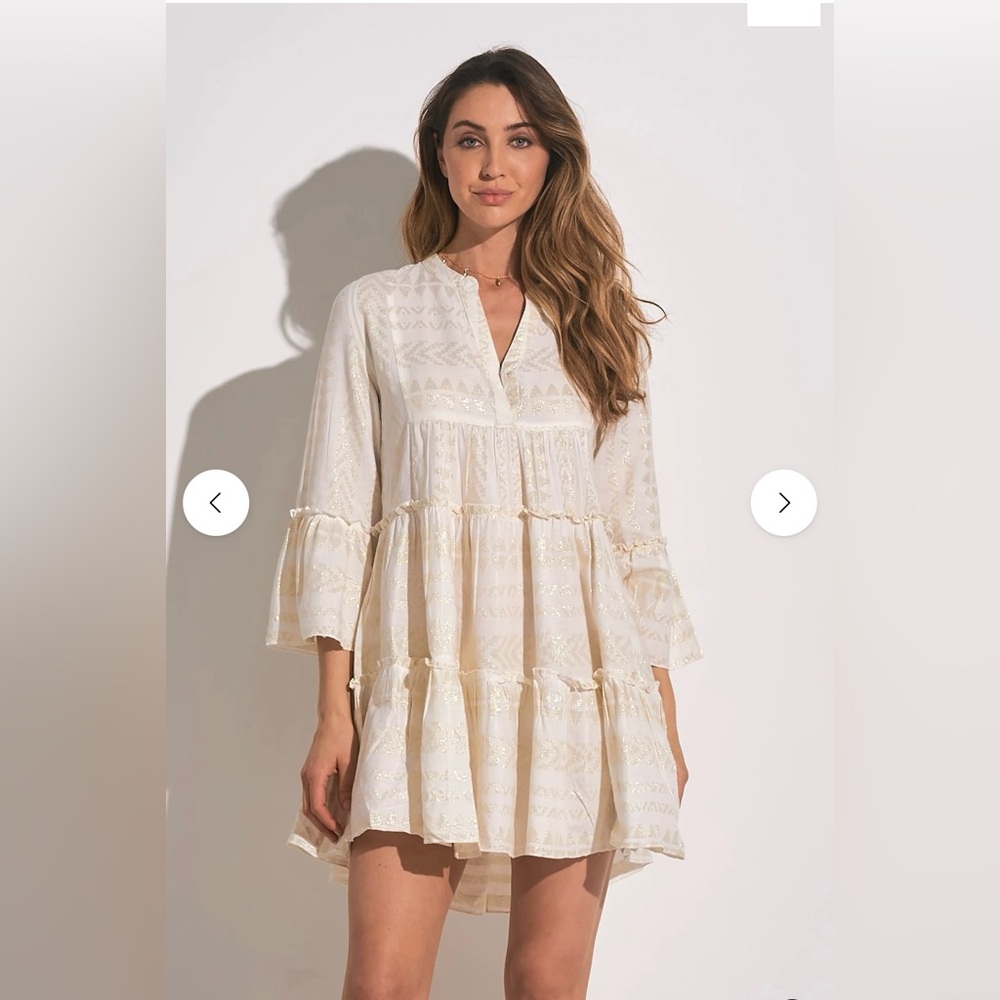 Elegant Cream Women's Dress